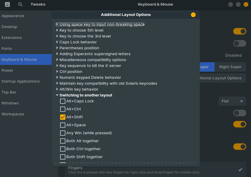 Changing Input Source Shortcuts in Ubuntu