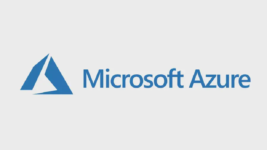 Microsoft Azure cloud platform logo on blue background