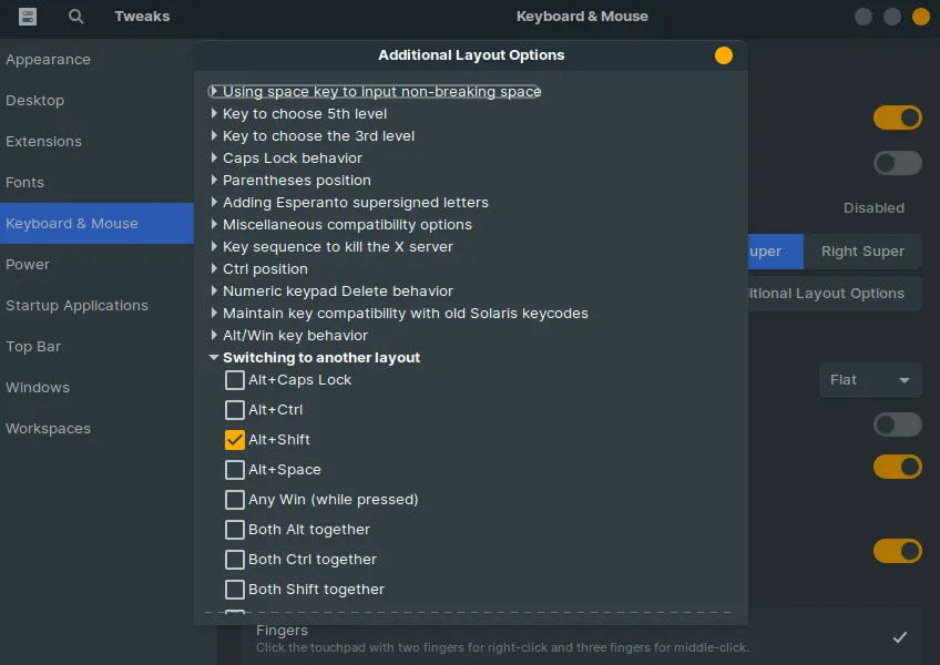 Changing Input Source Shortcuts in Ubuntu