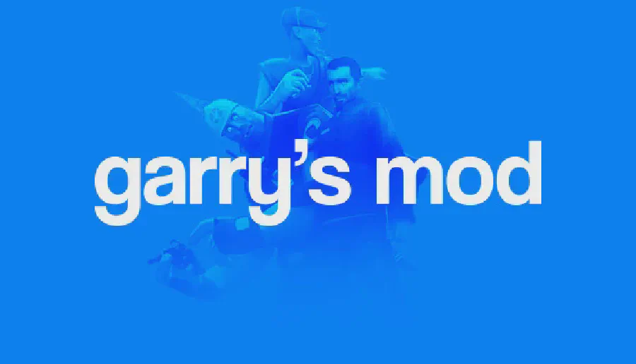 Garry's Mod game promotional banner featuring the iconic sandbox game logo