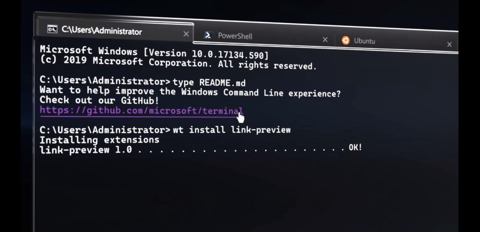 windows terminal add ubuntu